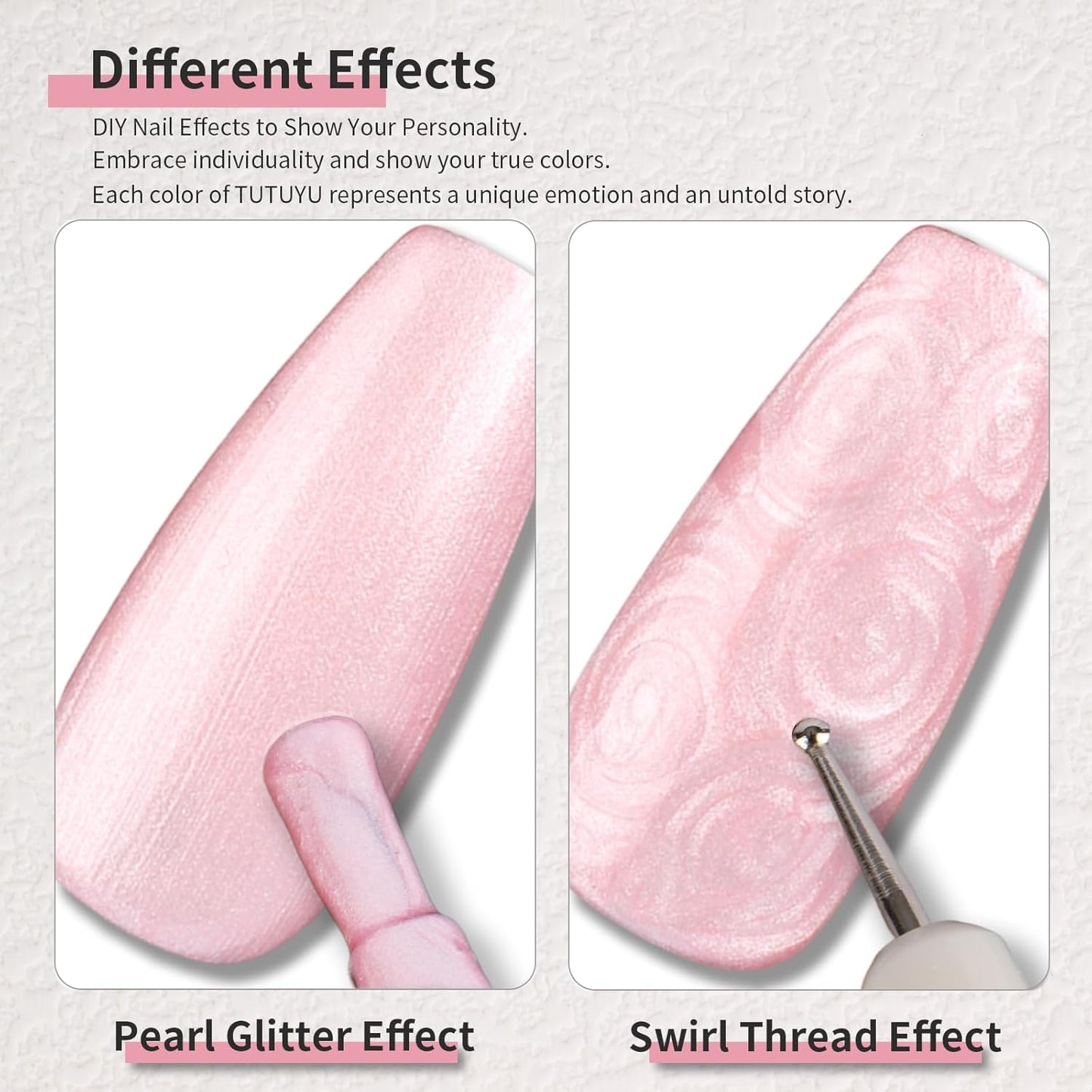 Light Pink Pearl Gel Nail Polish - 0.51 fl oz Pearl Peach Pink Shimmer Gel Polish for Manicure Salon or DIY Nail Art At Home - GP0028-BrightBean Baby