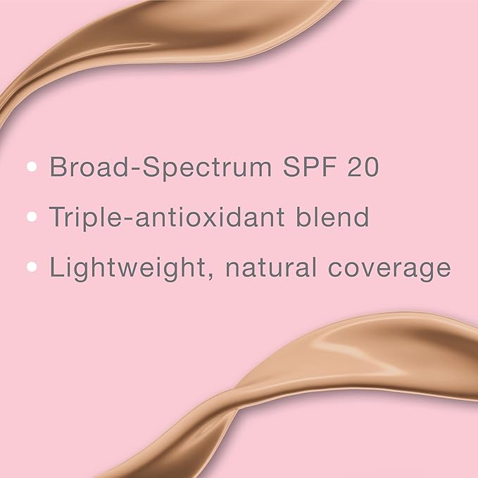 Neutrogena Healthy Skin Liquid Makeup Foundation,Broad Spectrum SPF 20 Sunscreen,Lightweight & Flawless Coverage Foundation with Antioxidant Vitamin E & Feverfew,Natural Beige,1 fl. oz (Pack of 1)-BrightBean Baby