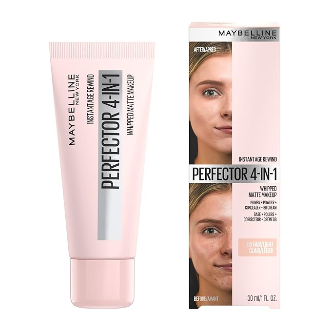 Maybelline Instant Age Rewind Instant Perfector 4-In-1 Matte Makeup, 00 Fair/Light, 1 Count-BrightBean Baby