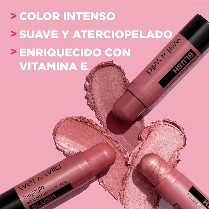 wet n wild Mega Glo Makeup Stick, Buildable Color, Versatile Use, Cruelty-Free & Vegan - Current Jam-BrightBean Baby