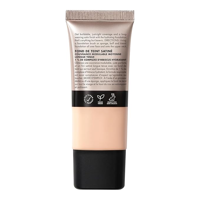 e.l.f. Soft Glam Foundation, Medium Coverage, Long-Lasting & Buildable Foundation For A Smooth, Satin Finish, Vegan & Cruelty-Free, 14 Fair Cool-BrightBean Baby