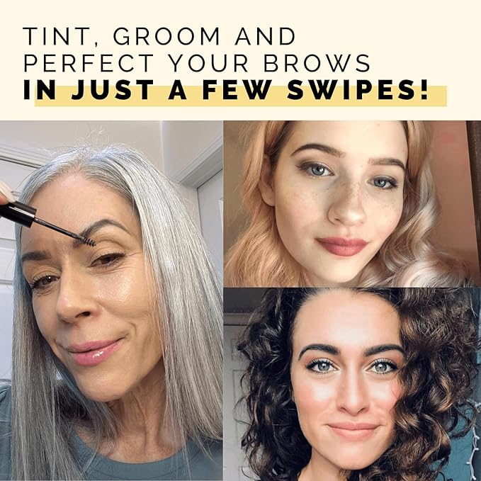 Elizabeth Mott Queen of the Fill Tinted Eyebrow Gel – Brow Filler, Volumizer & Setter – Defines, Shapes & Covers Gray Hairs – Water-Resistant, Long-Lasting – Cruelty-Free – Blonde Shade 4g-BrightBean Baby