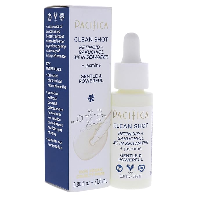 Pacifica Clean Shot Retinoid and Bakuchiol 3 Percent In Seawater Unisex 0.8 oz-BrightBean Baby