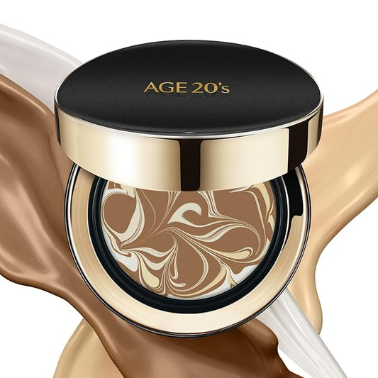 AGE20'S Signature Essence Pact SPF 50+ | Pack of 1 | 31 Medium Tan | Cream Foundation, Dewy Finish, Natural Coverage | Korean Cushion Foundation-BrightBean Baby
