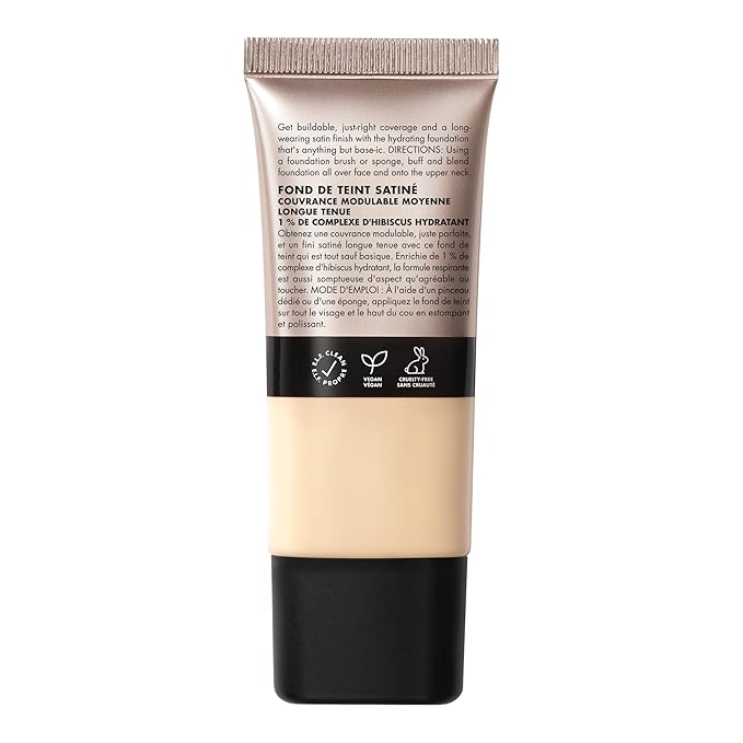 e.l.f. Soft Glam Foundation, Medium Coverage, Long-Lasting & Buildable Foundation For A Smooth, Satin Finish, Vegan & Cruelty-Free, 12 Fair Warm-BrightBean Baby