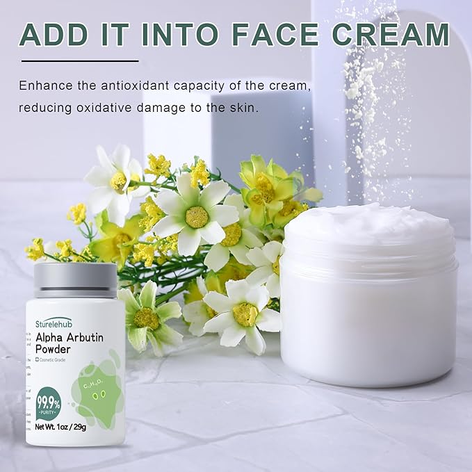 Alpha Arbutin Powder, 1OZ 99.9% Purity, Cosmetic Grade, Alpha Arbutin Powder for Homemade Cosmetics-BrightBean Baby