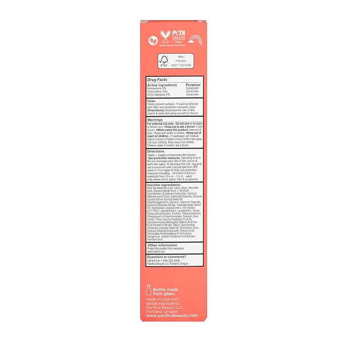 Pacifica Glow Baby Vitamin C SPF 30 Body Lotion – Brightening Daily Moisturizer + Broad Spectrum Sun Protection, Hydrating No White Cast Sunscreen for Glowing Skin, Clean Vegan & Cruelty-Free Skincare-BrightBean Baby