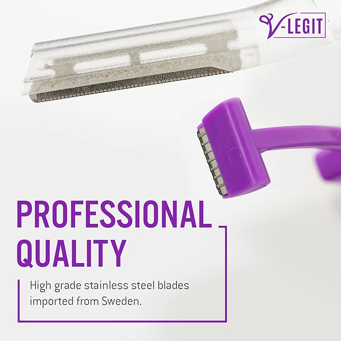 Dermaplaning Tools - Exfoliating Facial Razor Dermaplane for Women & Men Shaver to Exfoliate Refresh the Skin Peach Fuzz Eyebrow Hair Removal Blade 4 count Bonus Defining Shaper