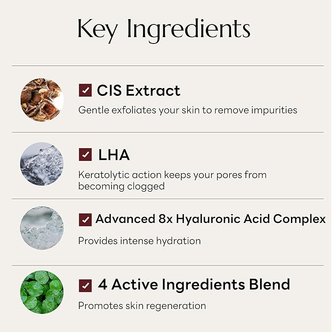 LHA CIS Gel Cleanser - Low pH Korean Facial Wash Skincare for Pore Shrinking, Face Moisturizing, Makeup, Whitehead & Blackhead Remover - 6.76 fl. oz-BrightBean Baby