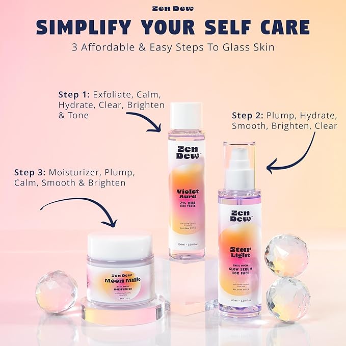 Star Light Snail Mucin Face Serum with Blue Light Skin Protection, 3.38 Oz – Silky Smooth Korean Glow Serum that Restores Moisture and Leaves Skin Brighter, Plumper, Soothed and Smooth-BrightBean Baby