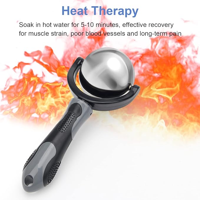 Cold Massage Roller Ball, Cold Therapy Relief, Portable Fitness Ice Roller Ball with Handle, Great Tool for Back/Neck Pain, Muscles Recovery and Inflammation-BrightBean Baby