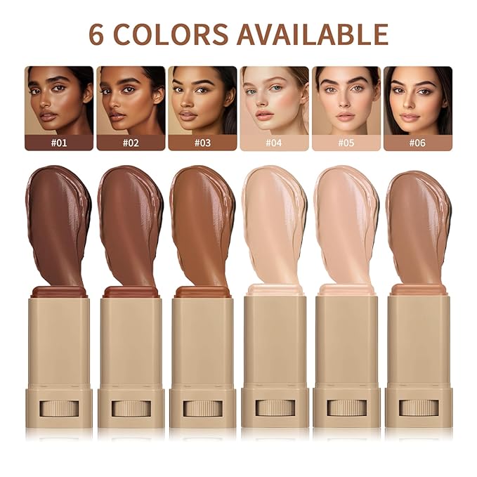 Beauty Balm Serum Boosted Skin Tint – Hydrating Tinted Moisturizer, Lightweight Solid Tinted Foundation Stick for Flawless, Sheer to Medium Coverage, Radiant & Dewy Finish, All-Day Wear (4#, 1)-BrightBean Baby