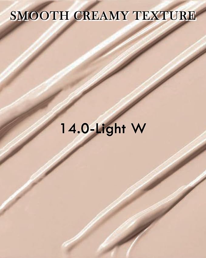 2 PCS Under Eye Concealer Full Coverage, Waterproof Color Correcting Concealer All Day Coverage Dark Circles, Puffiness, Redness, Lightweight Cream Foundation Brightener, Natural Matte Finish, light W-BrightBean Baby
