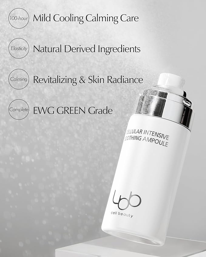 LBB Cellular Intensive Soothing Ampoule - Vegan Moisture Glow Calming Face Spray Serum - Skin Balancing, Radiance, Moisturizing - Tangerine Cellular Red Ginseng, Prebiotics 2.03 fl.oz.-BrightBean Baby