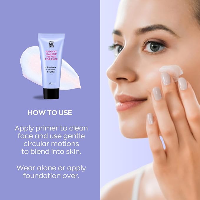 Elizabeth Mott Thank Me Later Radiant Face Primer - Illuminating & Hydrating Makeup Base with Niacinamide for Dewy Skin - Long-Lasting, Oil-Free Formula, Lightweight & Cruelty-Free, 30g-BrightBean Baby