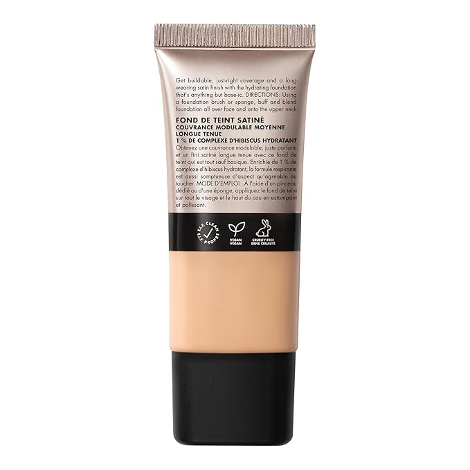e.l.f. Soft Glam Foundation, Medium Coverage, Long-Lasting & Buildable Foundation For A Smooth, Satin Finish, Vegan & Cruelty-Free, 23 Light Cool-BrightBean Baby