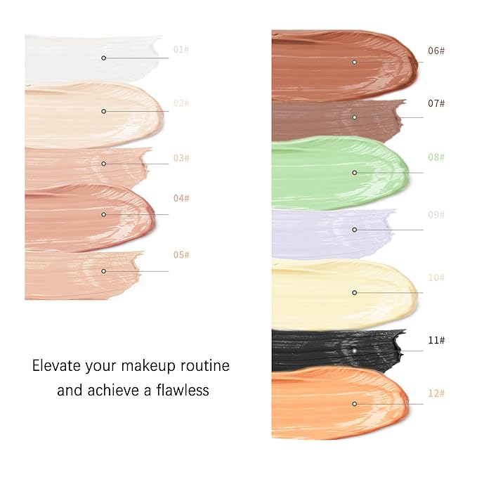 Mallofusa Single Color Face Makeup Concealer Foundation Palette Moisturizing 0.49oz (Black)-BrightBean Baby
