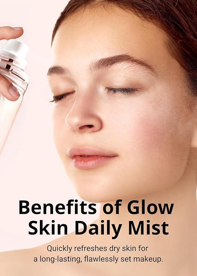 MISSHA Glow Skin Balm To Go Mist, 4-in-1 Hydrating, Refreshing, Makeup-Enhancing, Portable Dewy Glow Spray-BrightBean Baby