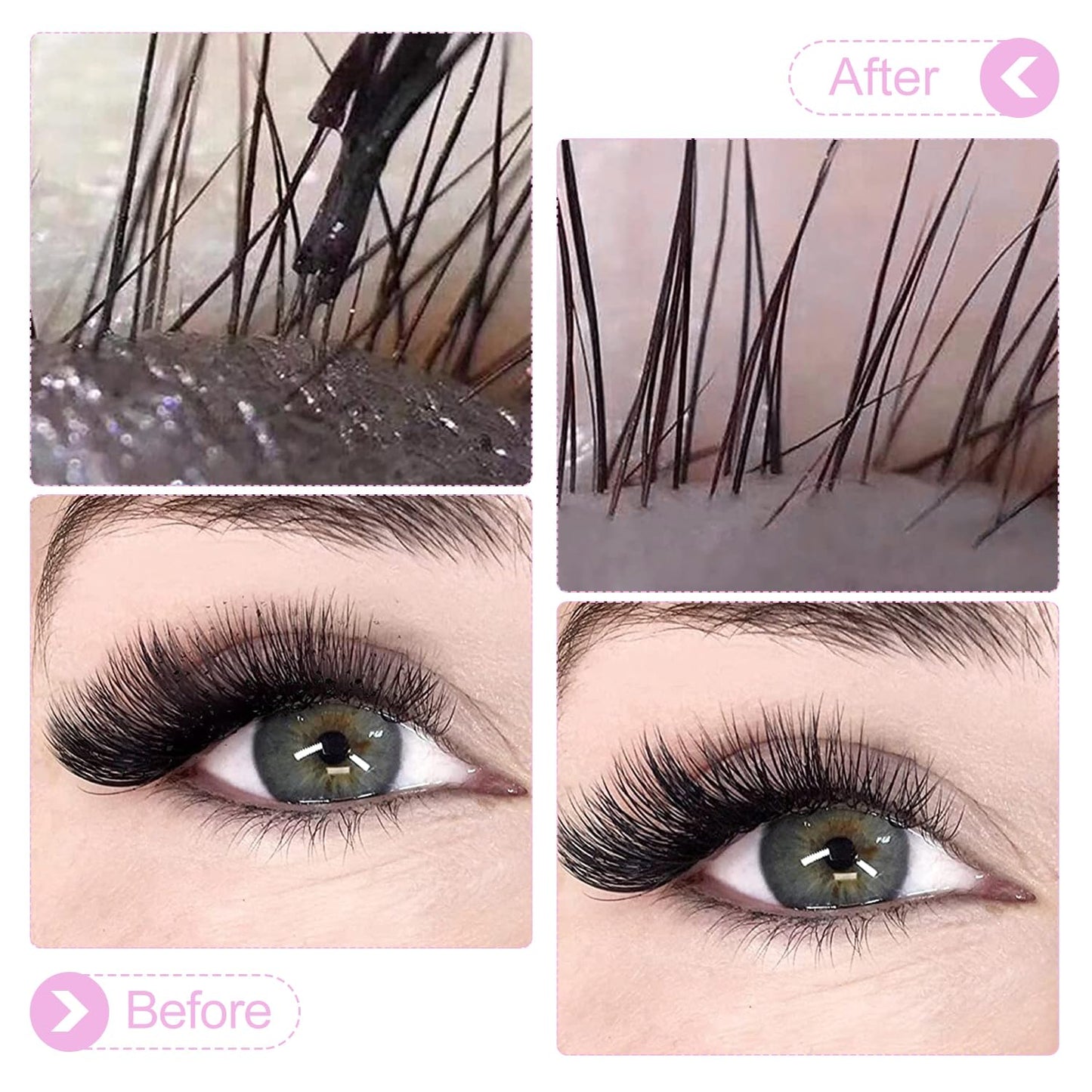 Eyelash Cleanser Concentrate 60ml Ice Cream Professional Lash Shampoo Foaming Cleanser DIY Paraben & Sulfate Free Non-lrritating Wash for Extensions Lashes with Salon Home Care-Makes 6 Bottles-BrightBean Baby