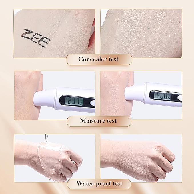 Mushroom Head Air Cushion CC Cream Foundation - Moisturizing & Long-Lasting BB Cream Concealer Makeup Base for All Skin Types, Brighten Long - Lasting Even Color Correcting Concealer (Buff Beige)-BrightBean Baby