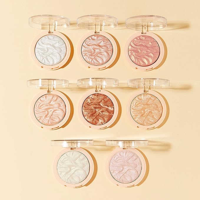 Revolution Beauty, Reloaded Pressed Powder Highlighter, Intensely Pigmented for a High Impact Dewy Finish, Just My Type, 0.22 Oz.-BrightBean Baby