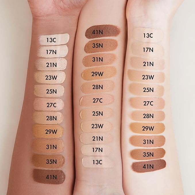 AGE20'S Signature Essence Pact SPF 50+ | Pack of 2 | 27C HONEY | Cream Foundation, Dewy Finish, Natural Coverage | Korean Cushion Foundation-BrightBean Baby