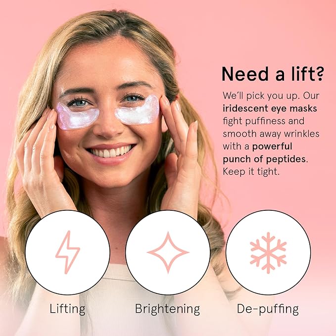 grace & stella Peptide Under Eye Patches with Niacinamide & Rice Extract - Firming Eye Masks for Dark Circles and Puffiness - Gel Mask for Firmer-Looking Skin - Vegan, Cruelty-Free (White, 48 Pairs)-BrightBean Baby