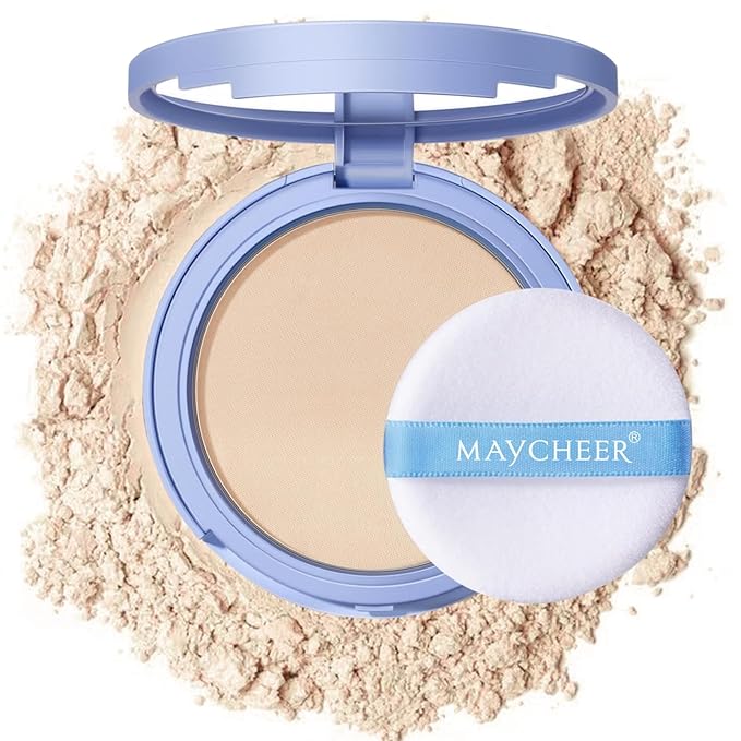 Oil Control Face Pressed Powder,Matte Smooth Setting Powder Makeup,Waterproof Long-Lasting Makeup Setting Powder,Oil Control Flawless Finish,Lightweight,Residue-Free (01 CALASSIC IVORY)-BrightBean Baby
