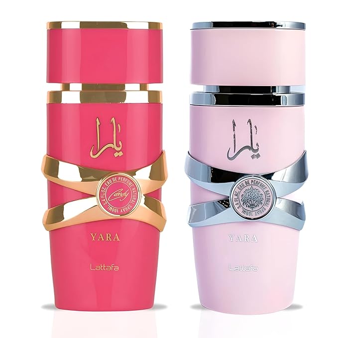 Lattafa Yara 5th Anniversary Edition – Floral, Fruity, Gourmand, Vanilla – 2-Piece Eau de Parfum Gift Set for Women (Yara & Yara Candy, 2 x 3.4 Ounce Sprays)-BrightBean Baby