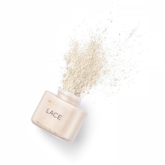 Revolution Beauty, Loose Baking Powder, Makeup Setting Powder, Long Lasting Coverage, Mattifies & Reduces Shine, Lace, 1.13 Oz-BrightBean Baby