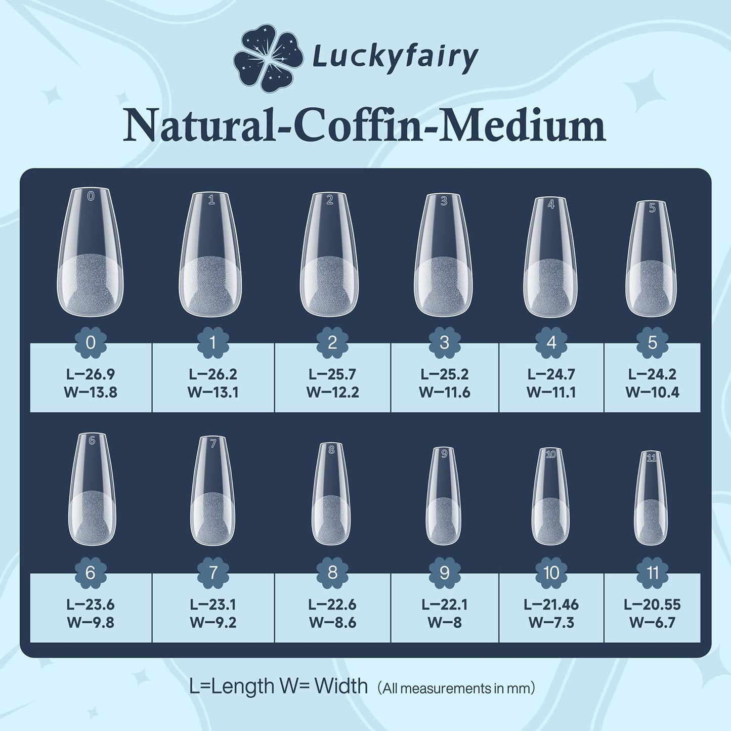 Medium Coffin Gel Nail Tips, 504pcs Soft Gel Pre-Shaped Acrylic Fake Nails, Half Matte Full Cover Clear Press on Flase Nail Tips for Extension Nail Manicure Home DIY 12 Sizes Gelly Tips-BrightBean Baby