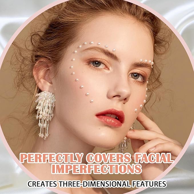 15 Colors Correcting Concealer Contour Palette,Cream Contour Makeup Palette with Brush,Contouring Liquid Foundation Concealer Palette Highlighting Makeup Kit for Conceals Dark Circles,Blemish-BrightBean Baby