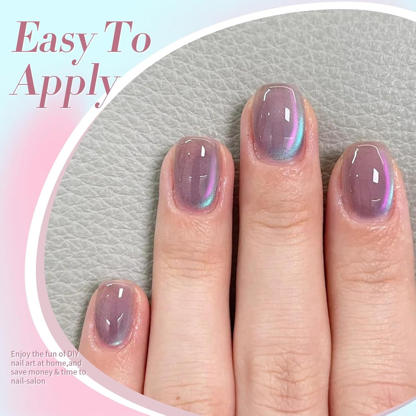 Born Pretty Cat Magnetic Eye Gel Nail Polish Rainbow Aurora Cat Magnetic Gel Polish Firefly Blue Purple Cat Magnetic Eye Gel Manicure Nail Art DIY 15ml-BrightBean Baby