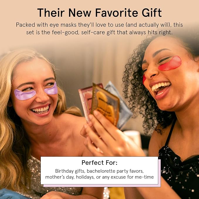 grace & stella Under Eye Mask Variety Pack - 18 Pairs of Under Eye Patches for Dark Circles - With 6 Colors (3 Pairs/Color) - Gel Masks Puffy Eyes for Women - Vegan Cruelty Free Bridesmaid Gifts-BrightBean Baby