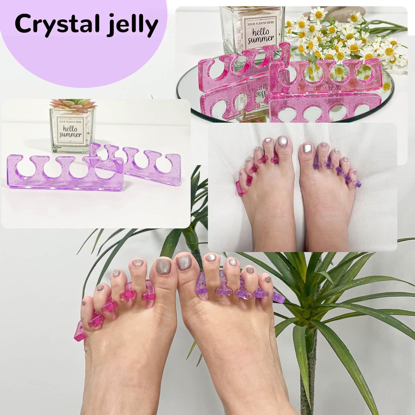 SUNFATT Toe Separators,Toe Spacers for Women,Toe Separators Use for Separation of Toenails or Nails as Well as Polishing of Nail Polish.(Thin)-BrightBean Baby