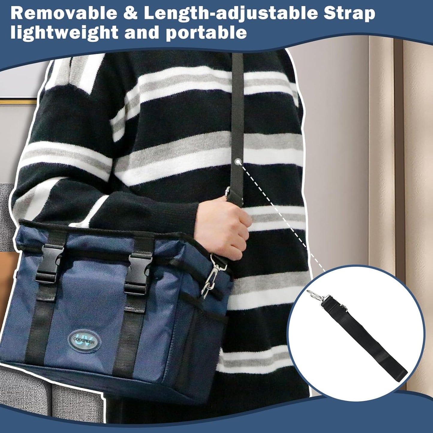 UVC Sanitizer Ozone Box with Timer, Foldable Large Cleaner UV Bag w/strap and USB Port, Portable UVC Light Tote 185nm wavelength for Mask, Cell Phone, Key, Towel 12L/3.17 gal-BrightBean Baby