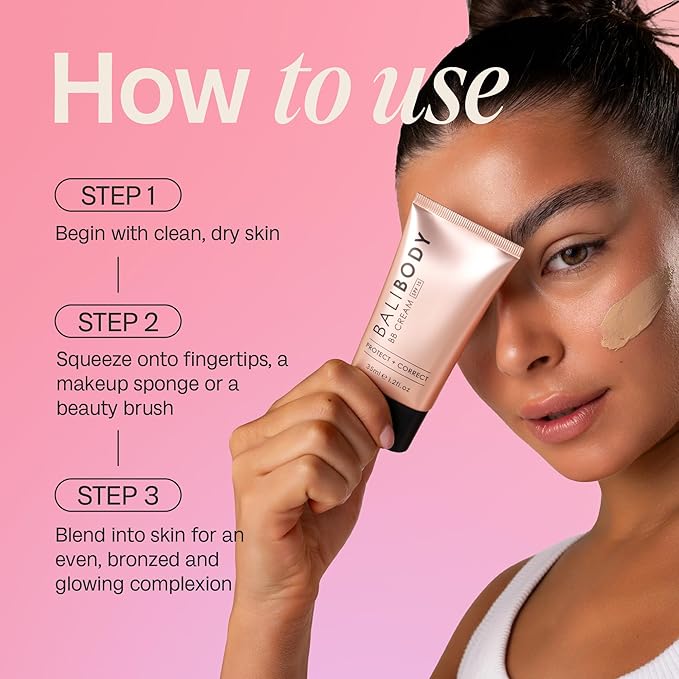 BALI BODY BB Cream SPF15 - Natural Shade | Tinted Sheer Face Cream with Hyaluronic Acid & Marine Collagen | Paraben Free, For All Skin Types | Vegan, Cruelty Free Australian Made (35 ml/1.2 fl oz)-BrightBean Baby