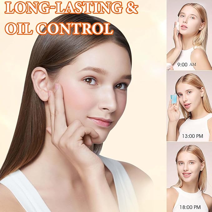 Oil Control Loose Face Powder,Translucent Setting Powder With a Powder Puff Long Lasting Makeup Covering Blemishes Brightens Skin Tone,Natural Matte Loose Powder for Women(1)-BrightBean Baby