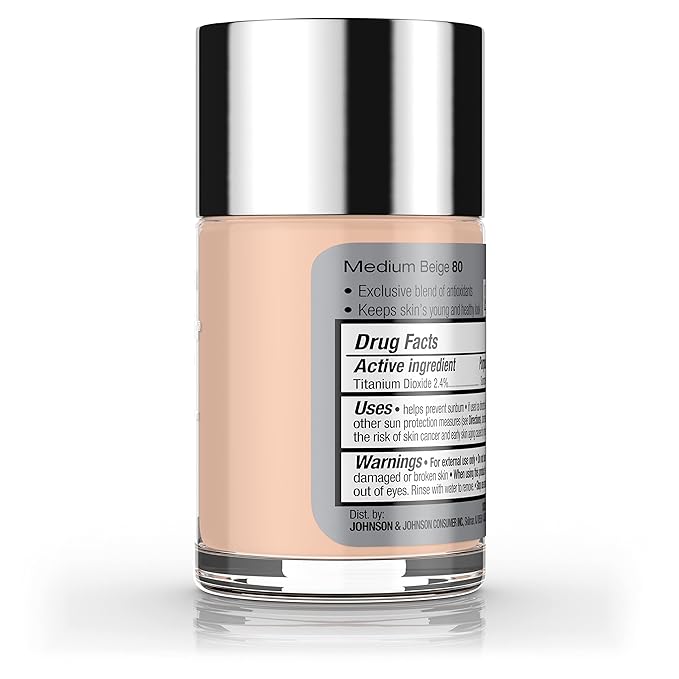 Neutrogena Healthy Skin Liquid Makeup Foundation, Broad Spectrum SPF 20 Sunscreen, Lightweight & Flawless Coverage Foundation with Antioxidant Vitamin E & Feverfew, Medium Beige, 1 fl. oz (Pack of 2)-BrightBean Baby