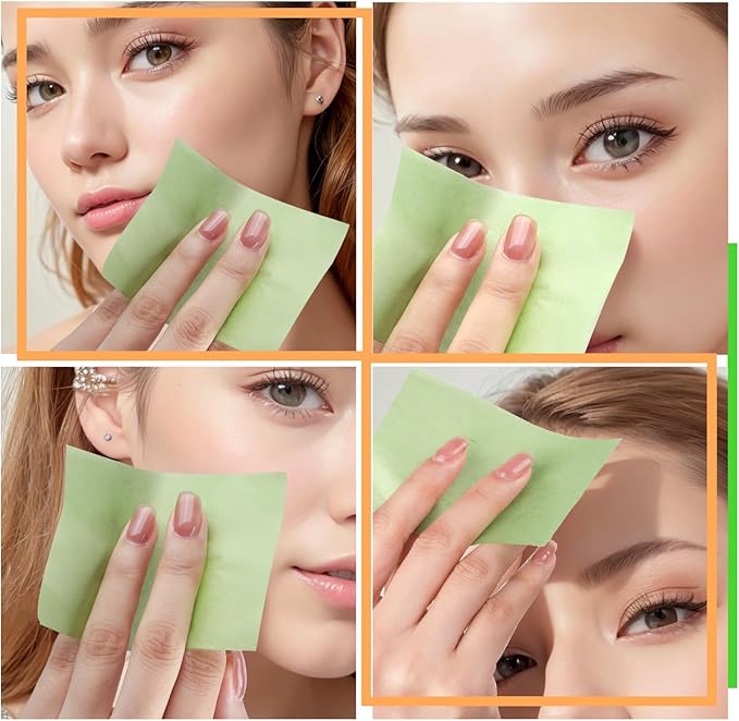 Blotting Paper, HNYYZL Oil Absorbing Sheets for Oily Skin 600 Sheets, Oil Control for Face, Makeup Blotting Paper, Natural Oil Absorbing Facial Blotting Sheets for Oily Skin Care (Pack of 6)-BrightBean Baby