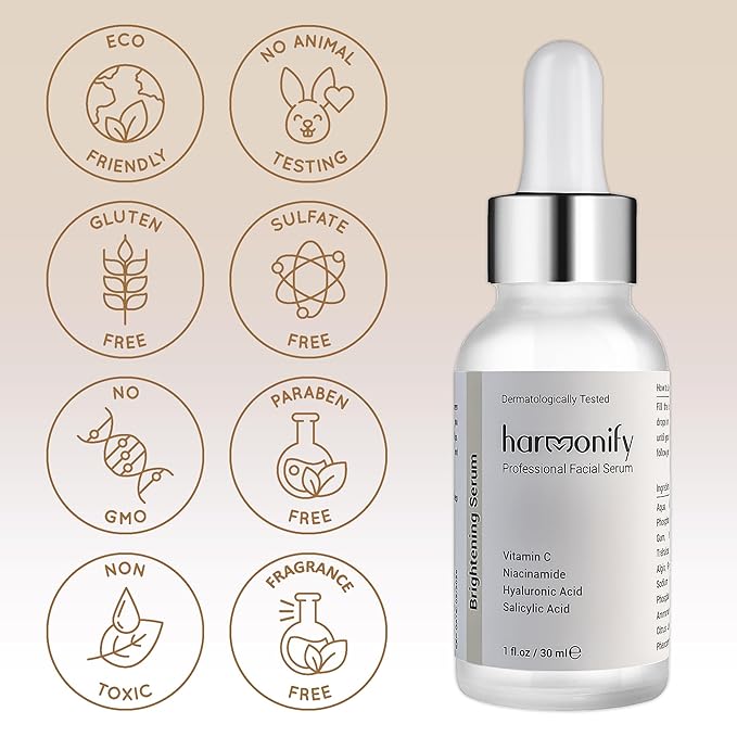 Niacinamide with Salicylic Acid Serum for Face, Hydrating Dark Spot Facial Serum & Plumb Skin, Daily Skincare Essential, 1 fl. oz, Made in Europe-BrightBean Baby