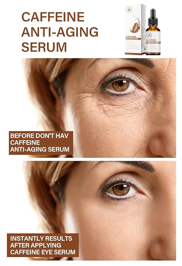 Caffeine Eye Serum Under Eye Treatment Serum for Moisturizing Anti-Aging Brightening Eye Serum, Caffeine Eye Cream for Wrinkles, Dark Spots and Dark Circles Beauty Skin Care-BrightBean Baby