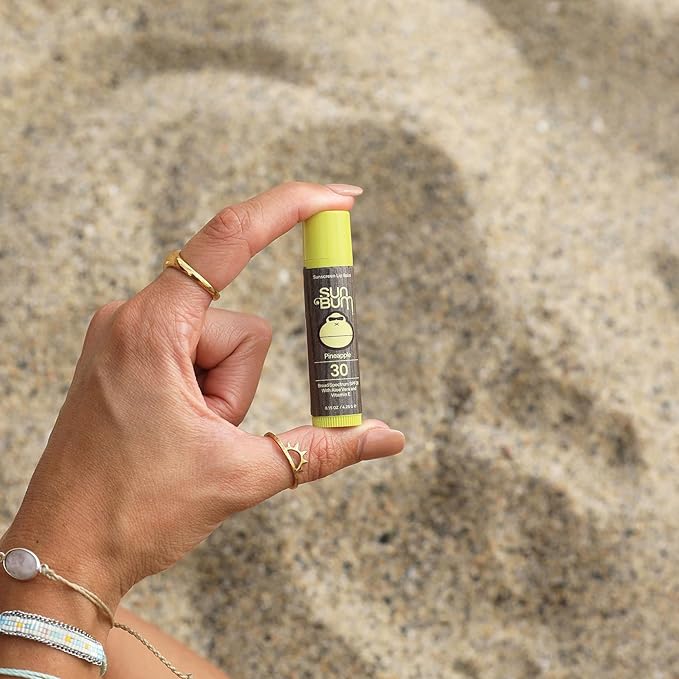 Sun Bum SPF 30 Sunscreen Lip Balm | Vegan and Cruelty Free Broad Spectrum UVA/UVB Lip Care with Aloe and Vitamin E for Moisturized Lips | Pineapple Flavor |.15 oz (Pack of 2)-BrightBean Baby