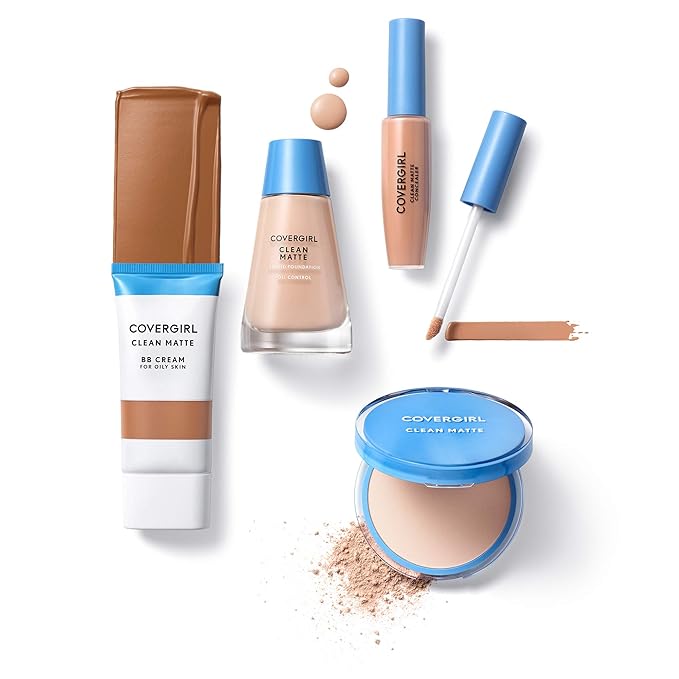 COVERGIRL - Clean Matte Concealer, Oil-Free, Lightweight Formula, Blendable, Natural-Looking Coverage, 100% Cruelty-Free (Pack of 2)-BrightBean Baby