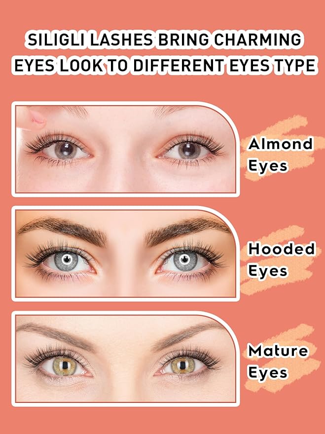 Wispy Cat Eye Lashes False Eyelashes Natural 10mm Short Lashes Pack Soft Strip Eyelash 3D Volume C Curl Natural Eyelashes 7 Pair Siligli Eyelashes-BrightBean Baby