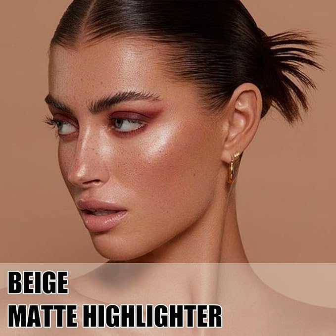 Gray Brown Contour Palette,Stereo Nose Side Shadow Matte Highlighting Shadow Finish Palette, Natural,Low Saturation Makeup Contour Face Palette