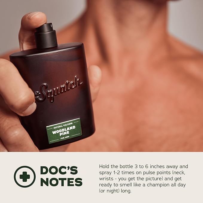 Dr. Squatch Natural Cologne for Men - Scent-Lock Technology and Sustainably-Sourced Ingredients - Woodland Pine Cologne (1.7 fl oz)-BrightBean Baby