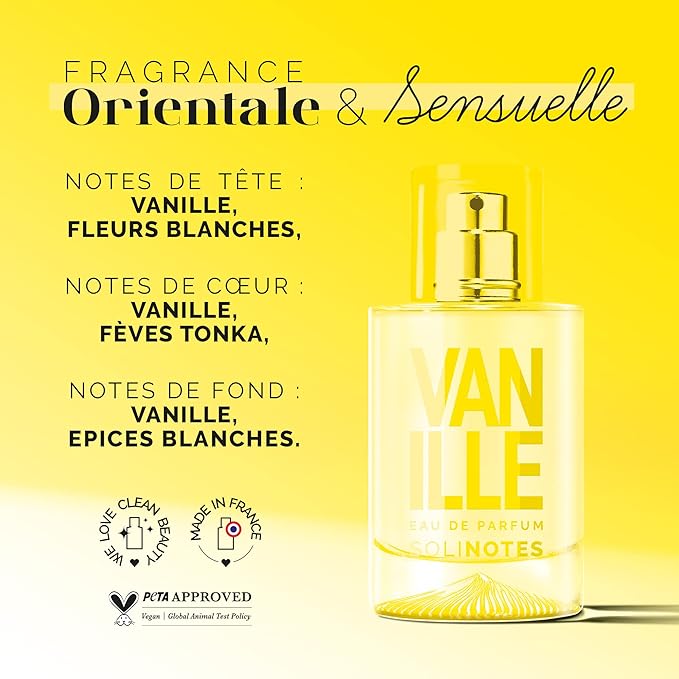 SOLINOTES Vanilla Perfume for Women - Eau De Parfum | Delicate Floral and Soothing Scent - Made in France - Vegan - 1.7 fl.oz-BrightBean Baby