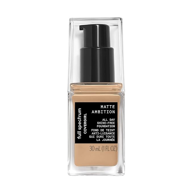 COVERGIRL Matte Ambition, All Day Foundation, Medium Cool 1, 1.01 Ounce-BrightBean Baby