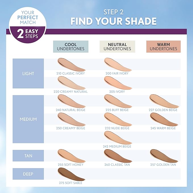 COVERGIRL & Olay Simply Ageless 3-in-1 Liquid Foundation, Matte Finish, Hyaluronic & Vitamin C Formula, 240 Natural Beige, 1 Count-BrightBean Baby